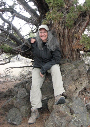 Beverly in juniper tree near Bend Oregon 9-2013